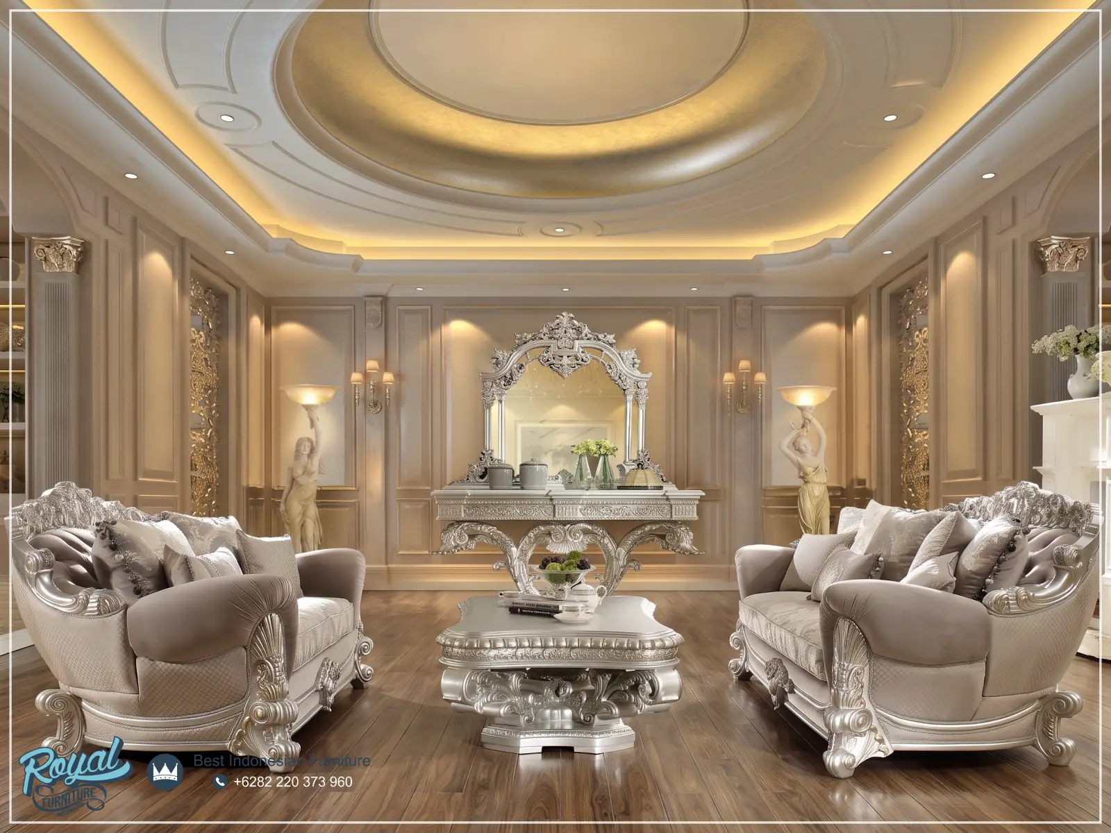 Set Sofa Mewah Klasik Ruang Tamu Eropa