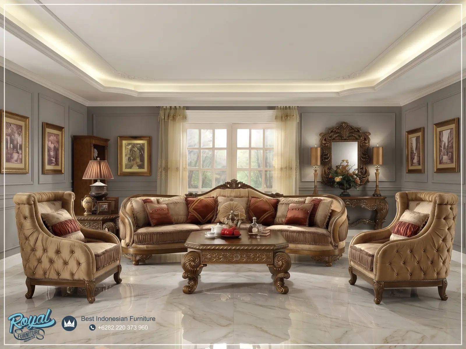 Set Sofa Tamu Mewah Ukir Jepara Sultan Italian Elegance, Sofa Tamu Mewah, Sofa Ukir Jepara, Set Kursi Tamu Mewah, Sofa Mewah Klasik Italia, Kursi Tamu Royal Style, Sofa Jati Jepara, Furniture Jepara Mewah, Sofa Ukiran Jepara Terbaru, Kursi Tamu Ukir Jati, Interior Ruang Tamu Mewah, Royal Furniture Indonesia, Harga Sofa Tamu Ukir, Sofa Bludru Mewah Klasik, Mebel Jepara Kualitas Ekspor, Sofa Tamu Sultan, Kursi Ruang Tamu Ukir Klasik, Sofa Ukir Jepara Kombinasi Emas, Produsen Sofa Jepara