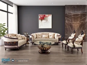 Set Sofa Tamu Ukir Klasik Royal Jepara Hadirkan Kemewahan Klasik Eropa di Ruang Tamu Anda