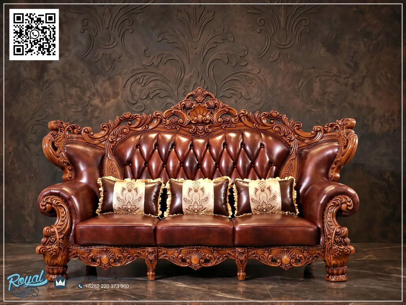 Sofa Kulit Asli Jepara