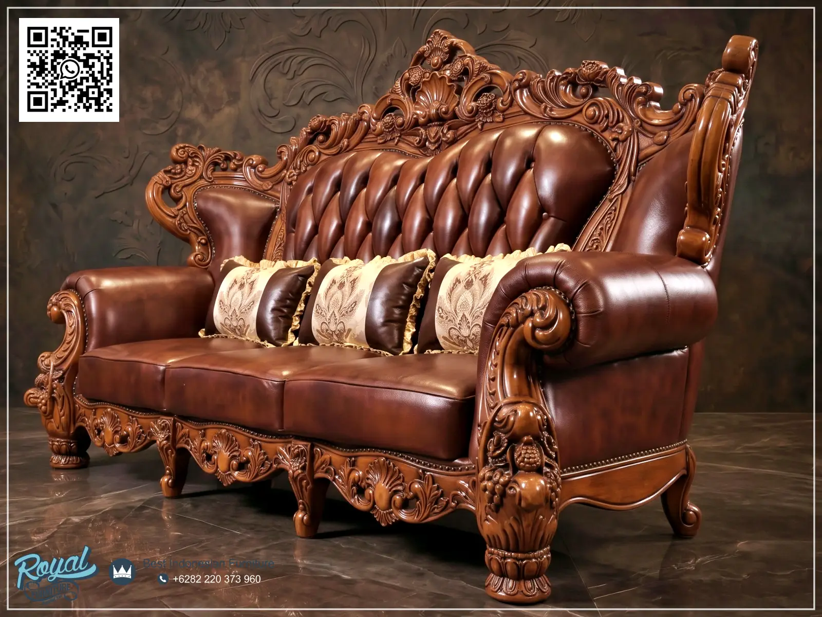 Sofa Kulit Asli Terbaru Jepara