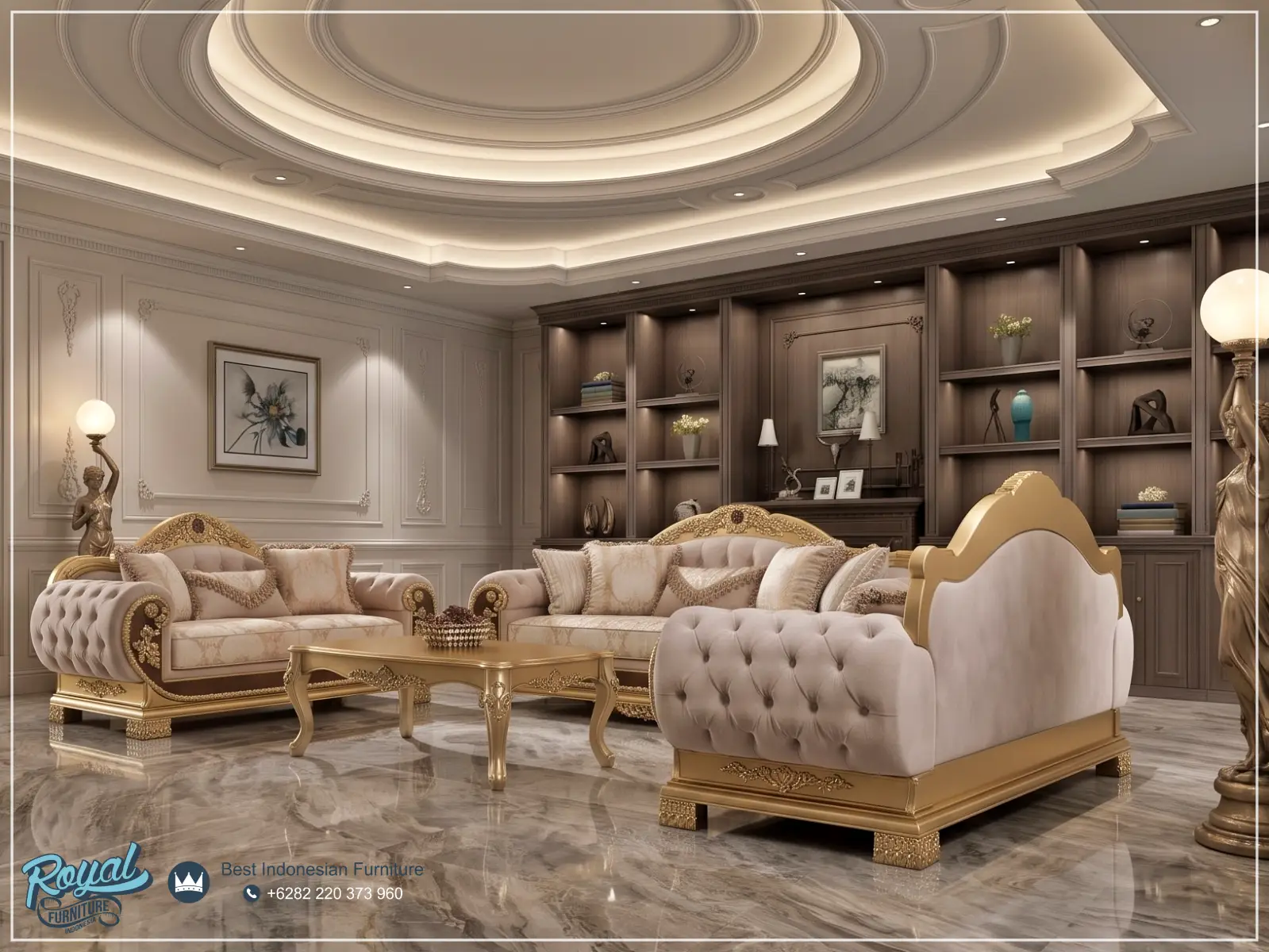Sofa Tamu Mewah Klasik Haute Couture