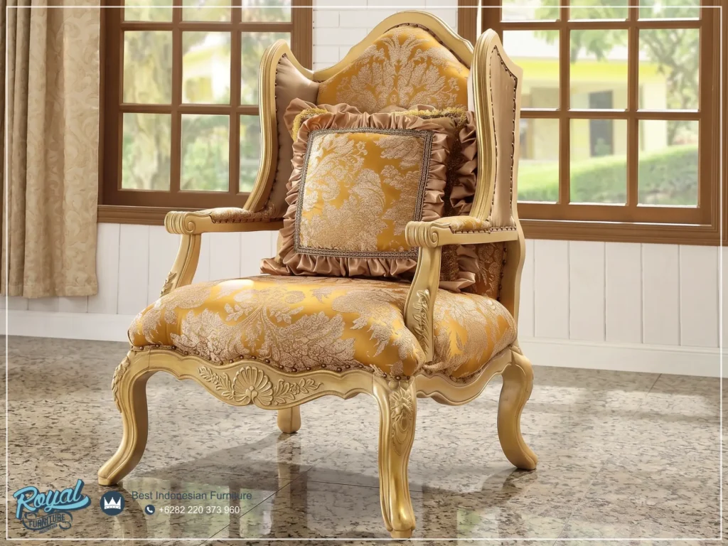 Kursi Sofa Ruang Tamu Klasik Mewah Ukiran Baroque Gaya Eropa