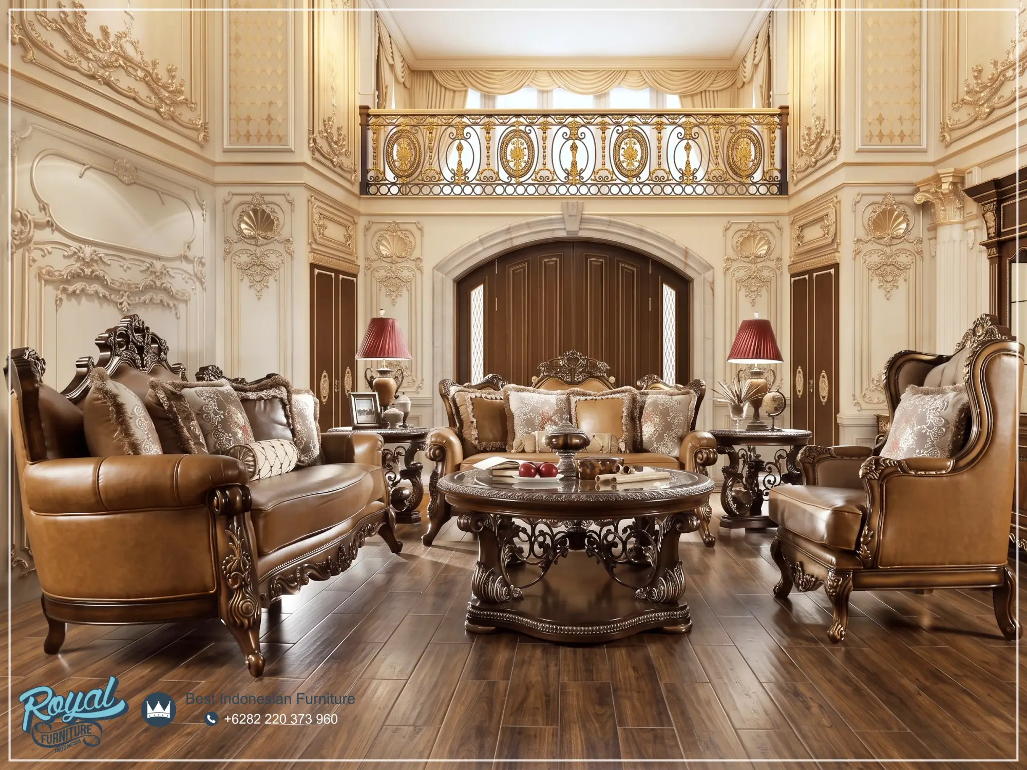 Sofa Klasik Mewah, Set Sofa Tamu, Sofa Jepara Premium, Mebel Jepara, Furniture Mewah, Sofa Kayu Jati, Sofa Gaya Eropa, Sofa Ukir Jepara, Kursi Tamu Mewah, Interior Ruang Tamu, Sofa Kulit Klasik, Sofa Sultan, Sofa Tamu Klasik, Sofa Tamu Mewah, Wujudkan Ruang Tamu Mewah Berkelas Sultan Set Sofa Klasik Ukir Kayu Jati Cokelat Emas Premium Jepara